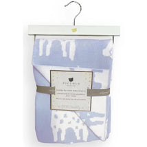 Piccolo Bambino - Jacquard Reversible Blanket On Wooden Hanger Blue Image 2