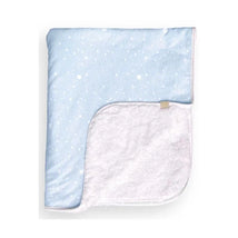 Piccolo Bambino - Jersey Stroller Blanket With Sherpa Reverse Blue Image 1