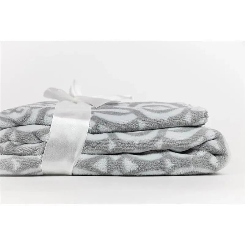 Piccolo Bambino Super Soft Stroller Baby Blankets,Grey Image 3