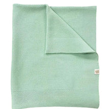 Piccolo Bambino - Sweater Knit Blanket On Wooden Hanger Green Image 1