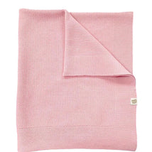 Piccolo Bambino - Sweater Knit Blanket On Wooden Hanger Pink Image 1