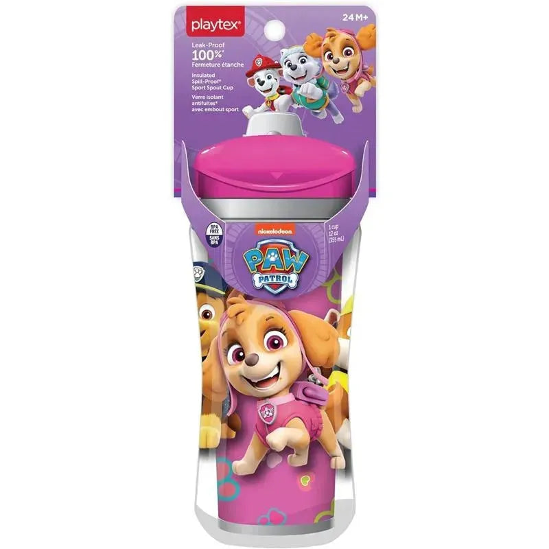 Playtex - Baby Sipsters Stage 4 PAW Patrol Spout Cups, Spill-Proof, Leak-Proof, Break-Proof, Pink, 12 Oz, 1 Count Image 1