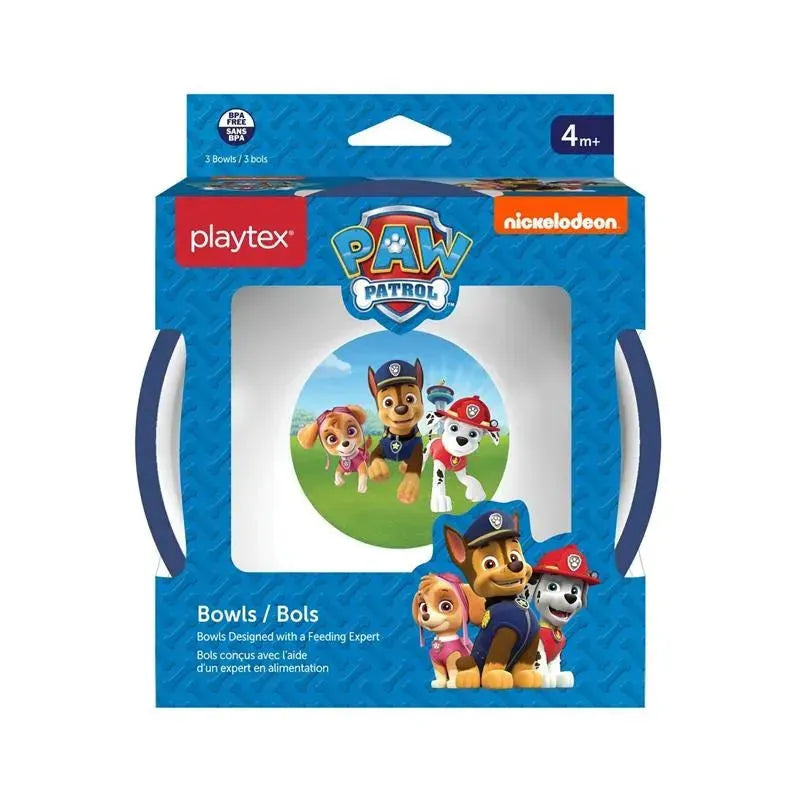 Playtex - Mealtime Paw Patrol Bowls for Boys, 3 Pack Image 1