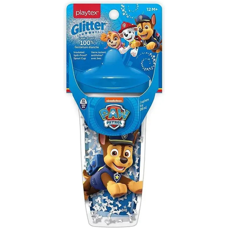 Playtex - Sispsters, Stage 3 Paw Patrol Glitter Spout Cup, Spill-Proof, Leak-Proof, Break-Proof, 9 Ounce Image 1