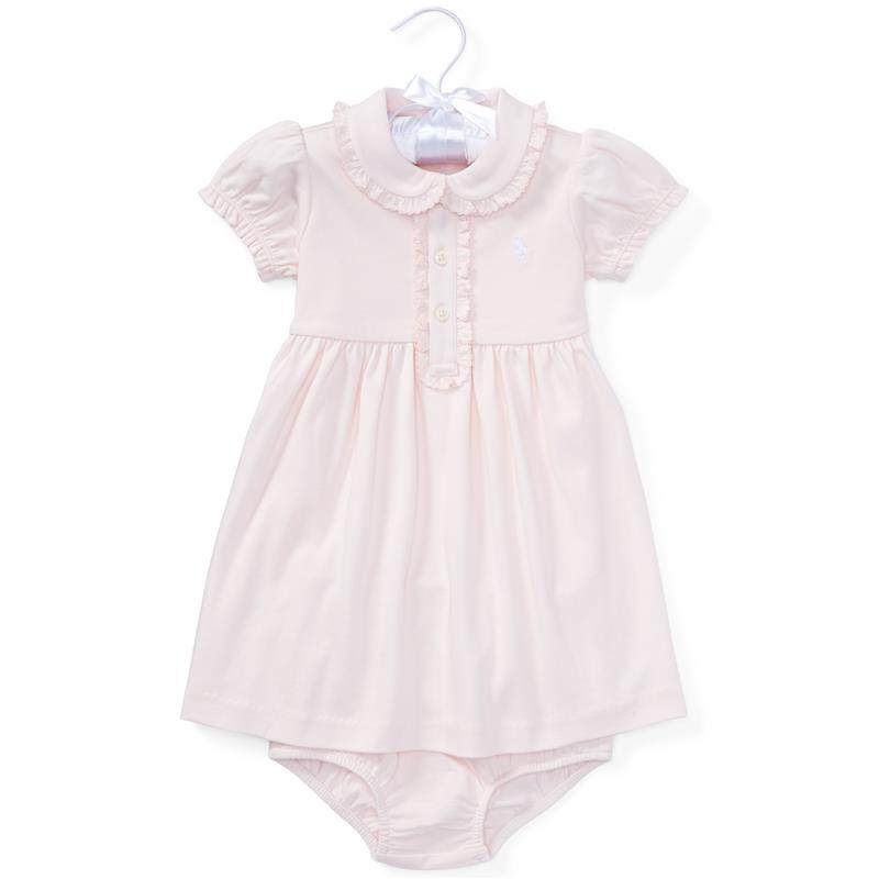 Polo Ralph Lauren Baby - Ruffled Polo Dress & bloomer, Delicate Pink Image 1