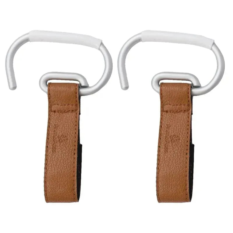 Primo Passi - 2Pk Leather Stroller Hook Camel Image 1