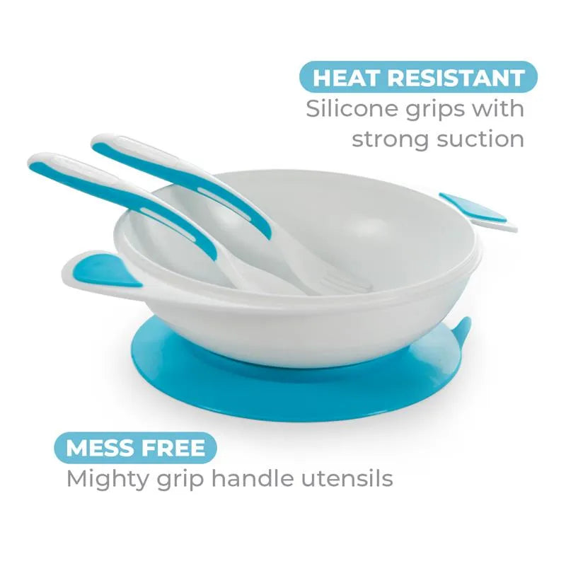 Primo Passi - Baby Suction Bowl Feeding Set, Blue Image 3