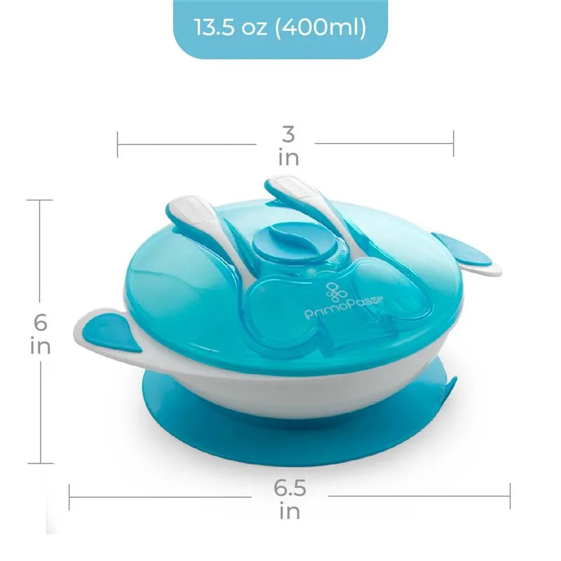 Primo Passi - Baby Suction Bowl Feeding Set, Blue Image 4