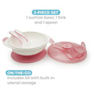 Primo Passi - Baby Suction Bowl Feeding Set, Light Pink Image 3