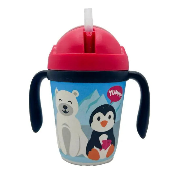 Mann Carton Print Biodegradable Customized Reusable Bamboo Fiber Milk Cup  for Baby and Kids with Hand Grip - China Bamboo Fiber Cup and Biodegradable  Reusable Cups price