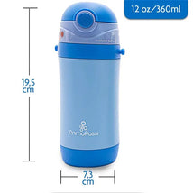 Primo Passi - Insulated Straw Bottle 12oz/350ml, Blue Image 2