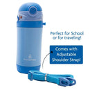 Primo Passi - Insulated Straw Bottle 12oz/350ml, Blue Image 4