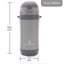 Primo Passi - Insulated Straw Bottle 12oz/350ml, Grey Image 2