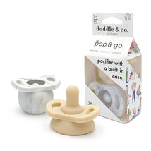 Doddle & Co - Pop & Go Pacifiers, 2Pk, Marble Grey/Shore Image 1