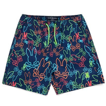 Psycho Bunny - Kids Barrett All Over Print Navy Swim Trunk Image 1