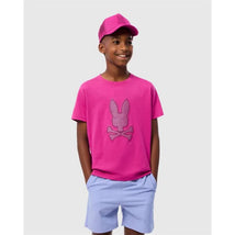 Psycho Bunny Kids - Riviera Graphic Tee, Fuschia Red Image 1