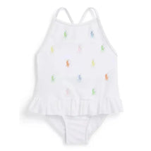 Ralph Lauren Baby - 1Pk All Over Pony Schiffli Swimsuit White Image 1