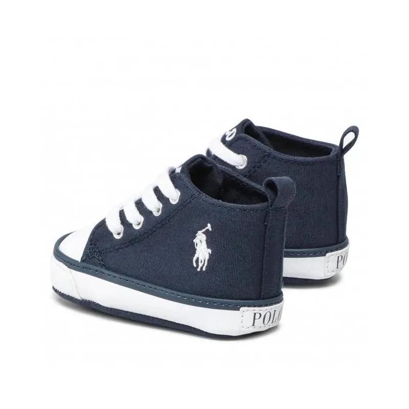 Ralph Lauren Baby - Boy Hamptyn High-Top Sneaker Crib Shoes, Navy Image 5