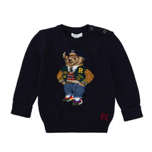 Ralph Lauren Baby - Boy Polo Bear Cotton Sweater, Navy Image 1