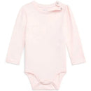 Ralph Lauren Baby - Girl Long-Sleeve Crewneck Bodysuit, Delicate Pink Image 1