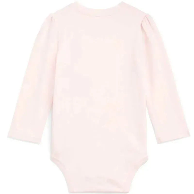 Ralph Lauren Baby - Girl Long-Sleeve Crewneck Bodysuit, Delicate Pink Image 2