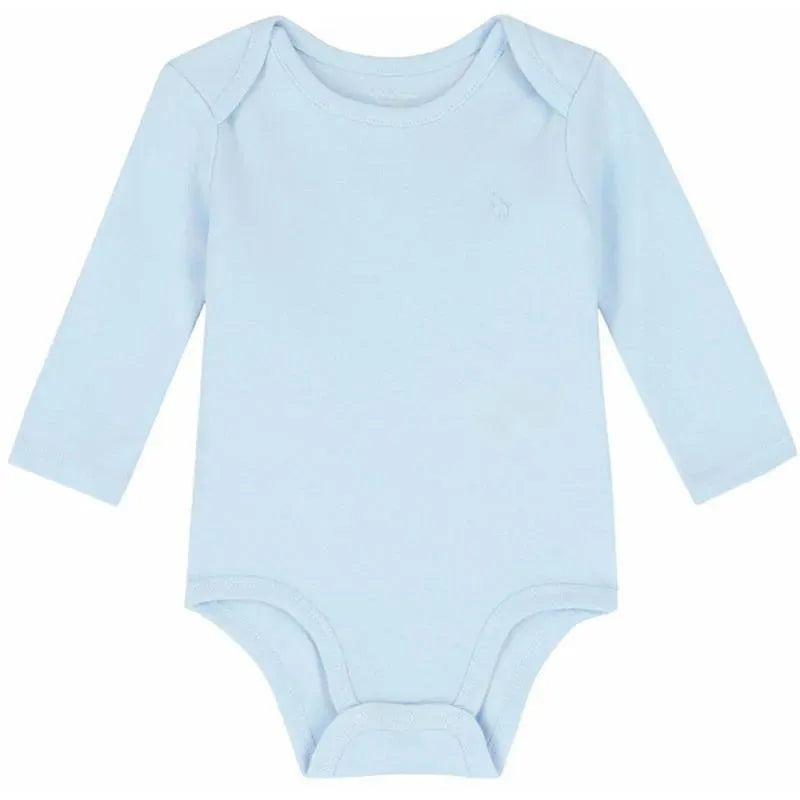 Ralph Lauren Baby - Long-Sleeve Crewneck Bodysuit, Beryl Blue Image 1