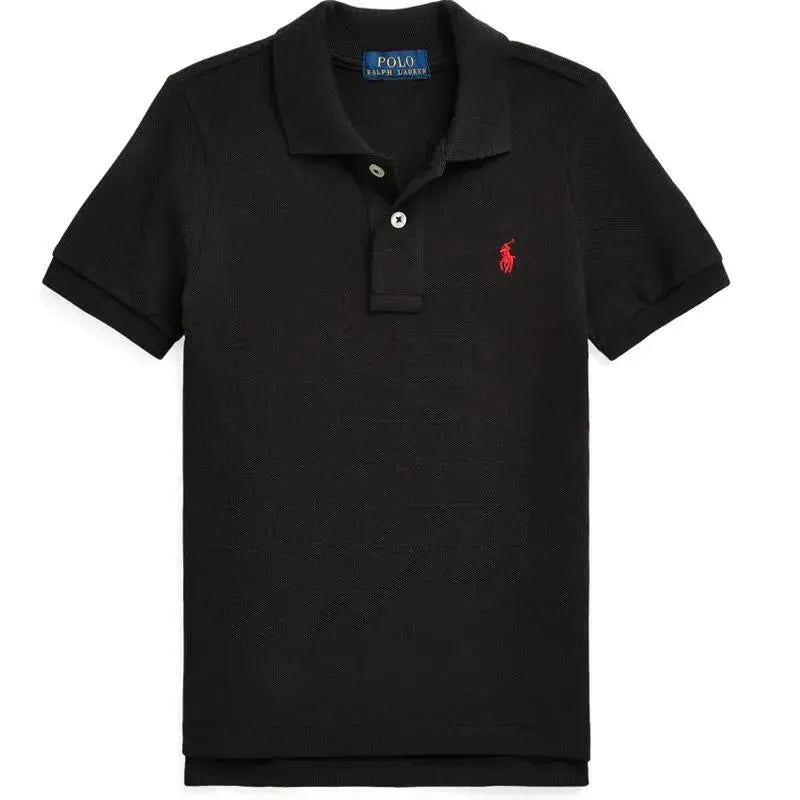 Ralph Lauren Baby - Short-Sleeve Basic Mesh Polo, Black Image 1