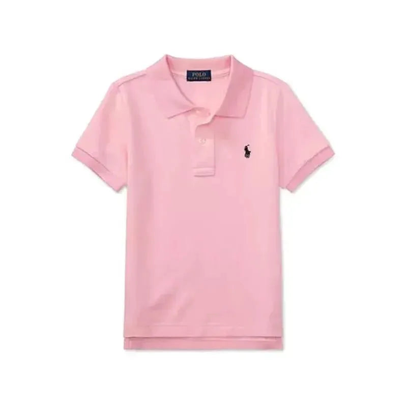 Ralph Lauren Baby - Short-Sleeve Basic Mesh Polo, Carmel Pink Image 1