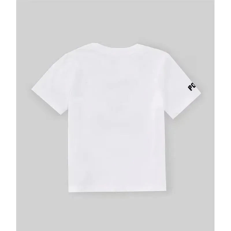 Ralph Lauren Baby - Short-Sleeve Cotton Knit Bear Graphic T-Shirt, White Image 2