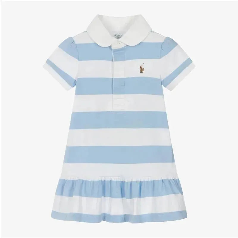 Ralph Lauren Baby - Short-Sleeve Rugby Jersey Knit Polo Peplum Dress Image 1