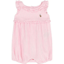 Ralph Lauren Baby - Sleeveless Oxford Mesh Bubble Shortall, Carmel Pink  Image 1