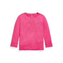 Ralph Lauren - Pima Modal Long Sleeve Knit, College Pink/Boysenberry Image 1