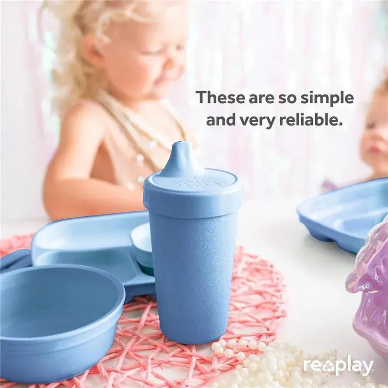 Re Play - 10oz Reusable Spill Proof Cups for Kids, Denim Image 3