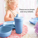 Re Play - 10oz Reusable Spill Proof Cups for Kids, Denim Image 3