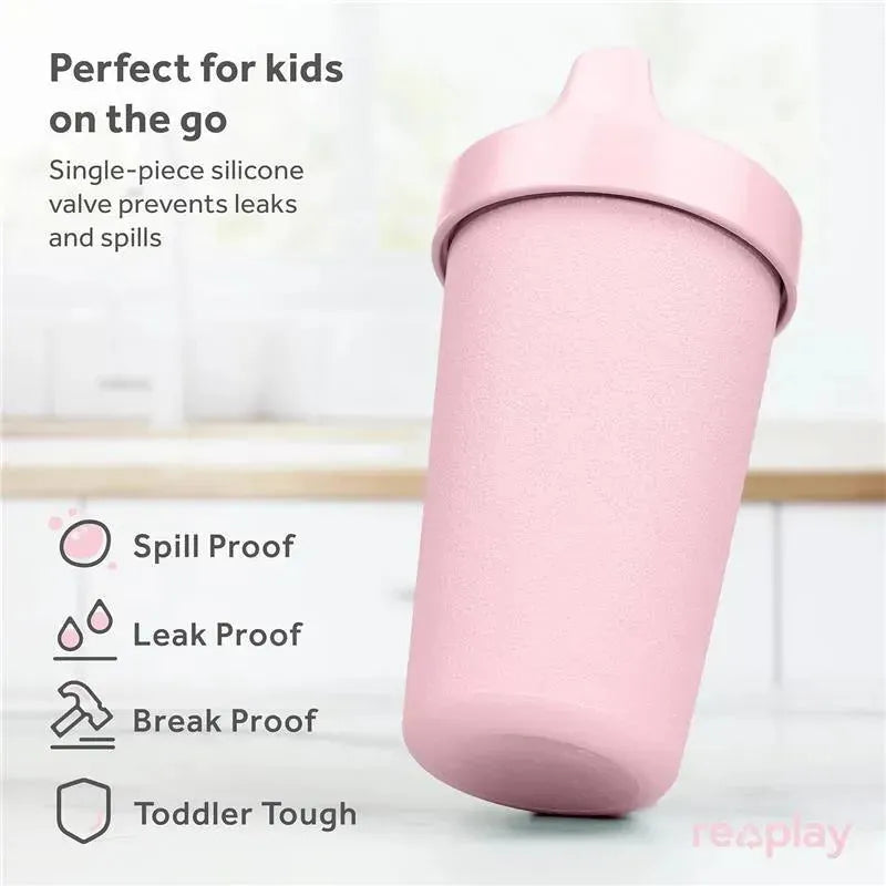 Re Play - 10oz Reusable Spill Proof Cups for Kids, Ice Pink Image 5