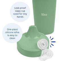Re Play - 10oz Reusable Spill Proof Cups for Kids, Sage Image 2