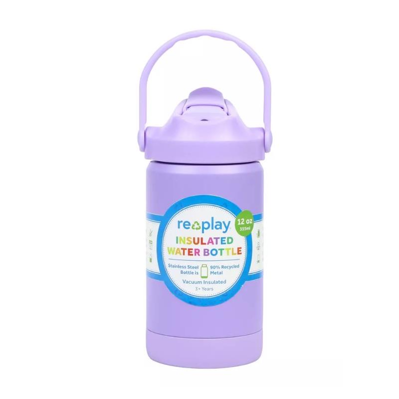 Re-Play - 12 Oz Insulated Recycled Stainless Steel Water Bottle, Lavender Image 1