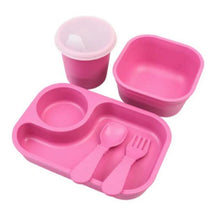 Re Play - 5Pk Tiny Dining Set Feeding Supplies for Babies and Toddlers, Bright Pink Image 1