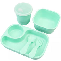 Re Play - 5Pk Tiny Dining Set Feeding Supplies for Babies and Toddlers, Mint Image 1