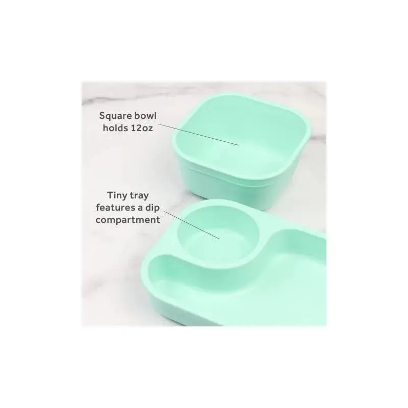 Re Play - 5Pk Tiny Dining Set Feeding Supplies for Babies and Toddlers, Mint Image 4