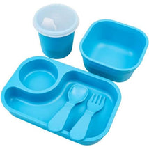 Re Play - 5Pk Tiny Dining Set Feeding Supplies for Babies and Toddlers, Sky Blue Image 1