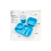 Re Play - 5Pk Tiny Dining Set Feeding Supplies for Babies and Toddlers, Sky Blue Image 2