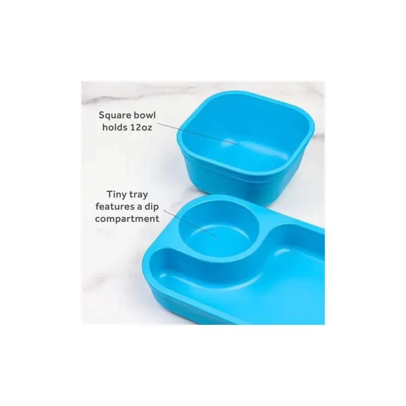 Re Play - 5Pk Tiny Dining Set Feeding Supplies for Babies and Toddlers, Sky Blue Image 4