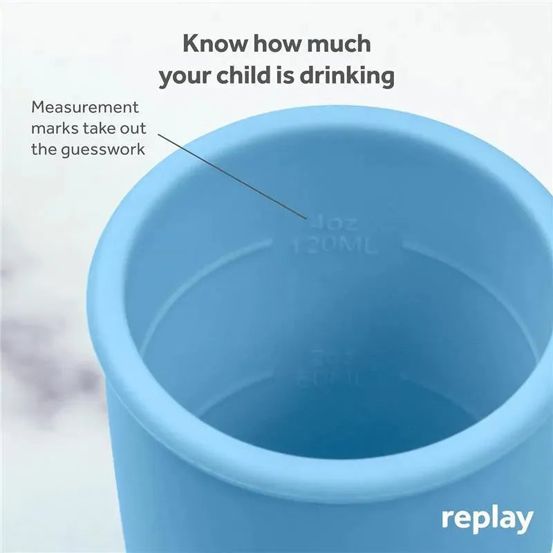 Re Play - 8Oz Sustainables Silicone Sippy Cup for Toddlers, Denim Image 5