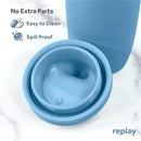 Re Play - 8Oz Sustainables Silicone Sippy Cup for Toddlers, Denim Image 6