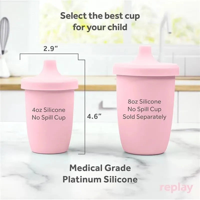 Re Play - 8Oz Sustainables Silicone Sippy Cup for Toddlers, Ice Pink Image 4