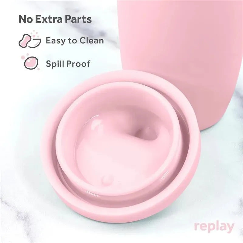 Re Play - 8Oz Sustainables Silicone Sippy Cup for Toddlers, Ice Pink Image 6