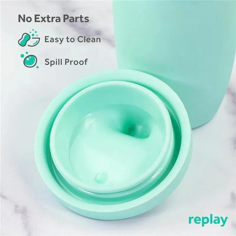 Re Play - 8Oz Sustainables Silicone Sippy Cup for Toddlers, Mint Image 5