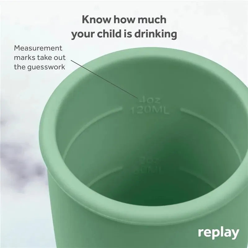 Re Play - 8Oz Sustainables Silicone Sippy Cup for Toddlers, Sage Image 4