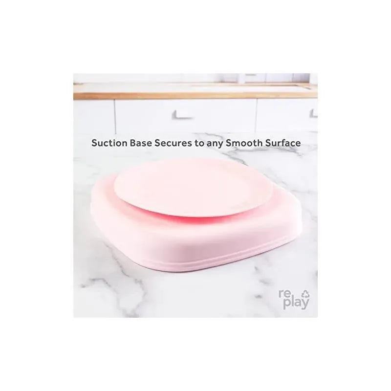 Re Play - Silicone Suction Divided Plate, Ice Pink Image 2